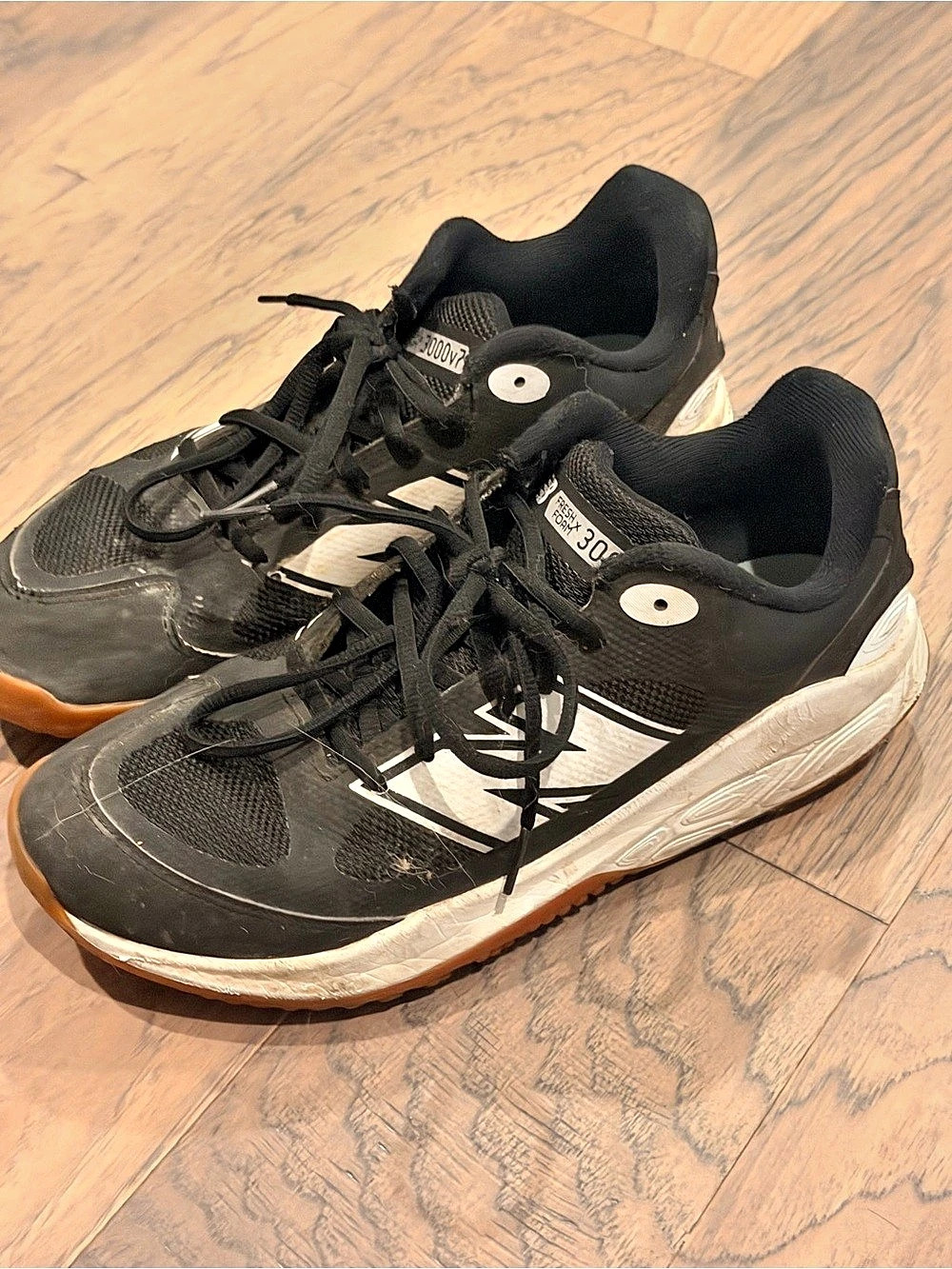New Balance 3000 Black & White Baseball Turfs